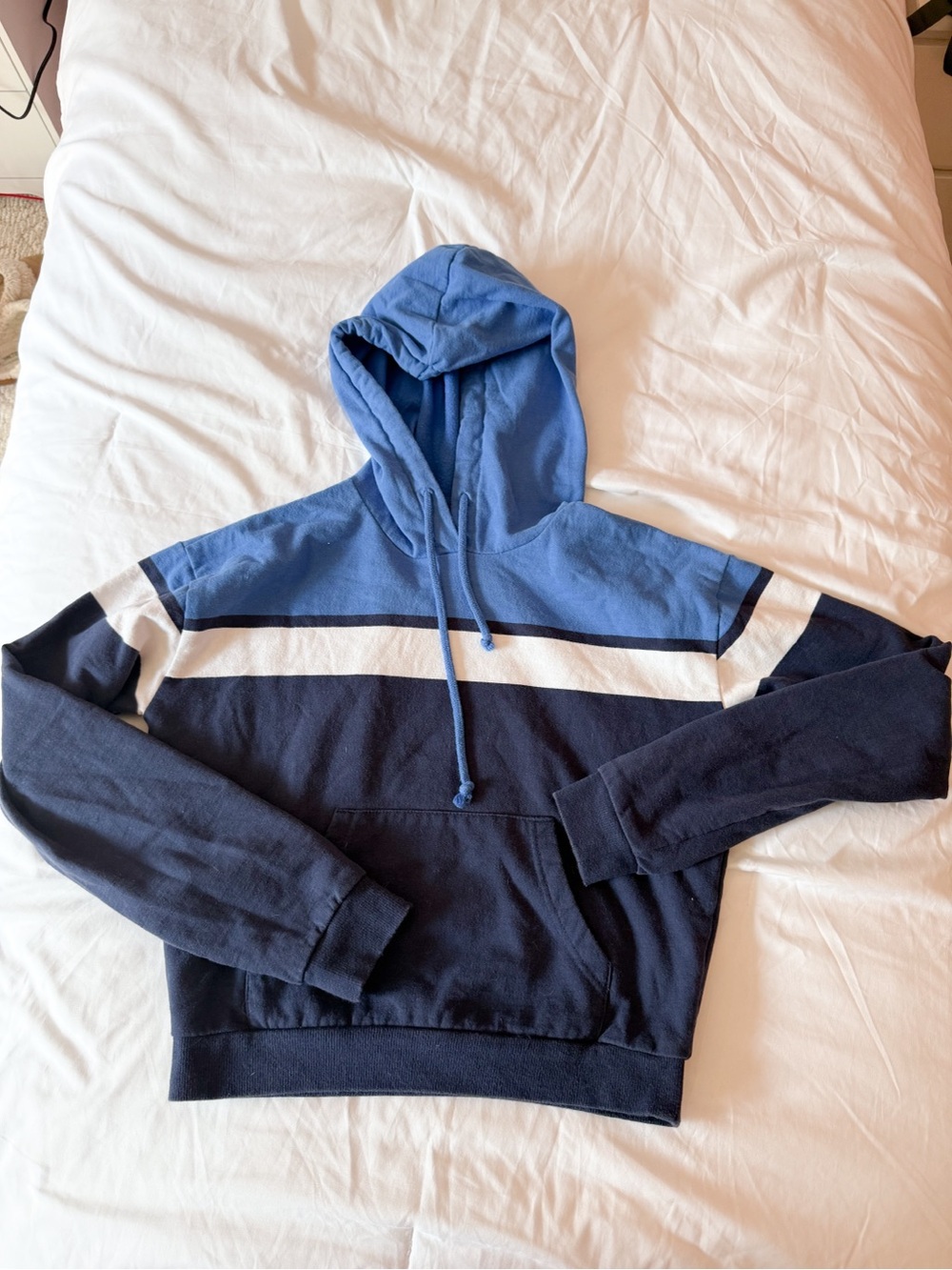 LA Hearts Pacsun Blue Stripe Hoodie Size Small